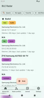 BLE Radar screenshot 2