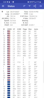 GPSTest screenshot 1