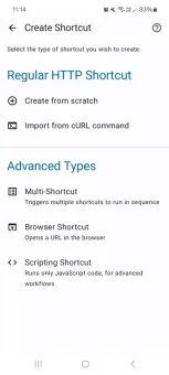 HTTP Request Shortcuts screenshot 2